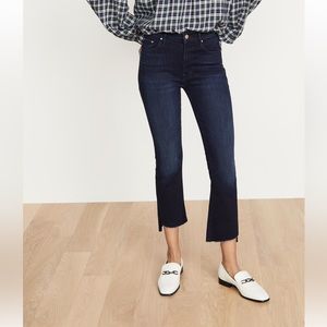 MOTHER The Insider Crop Step Fray Jeans, After Party (blue), size 23